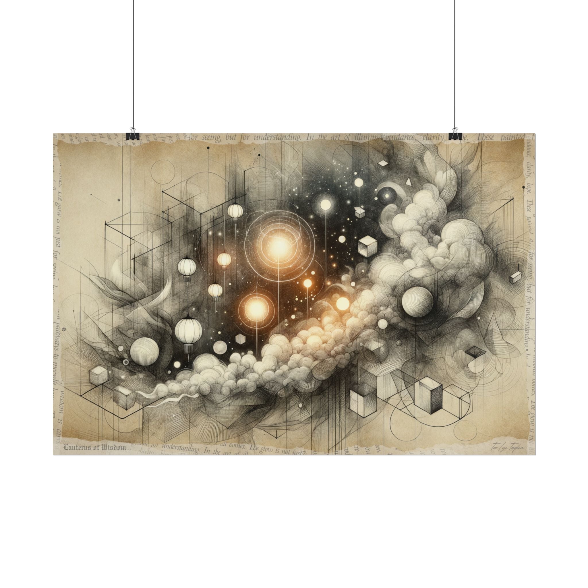 Lanterns in Abstract Verse - Art Print by Teo Teglia Art