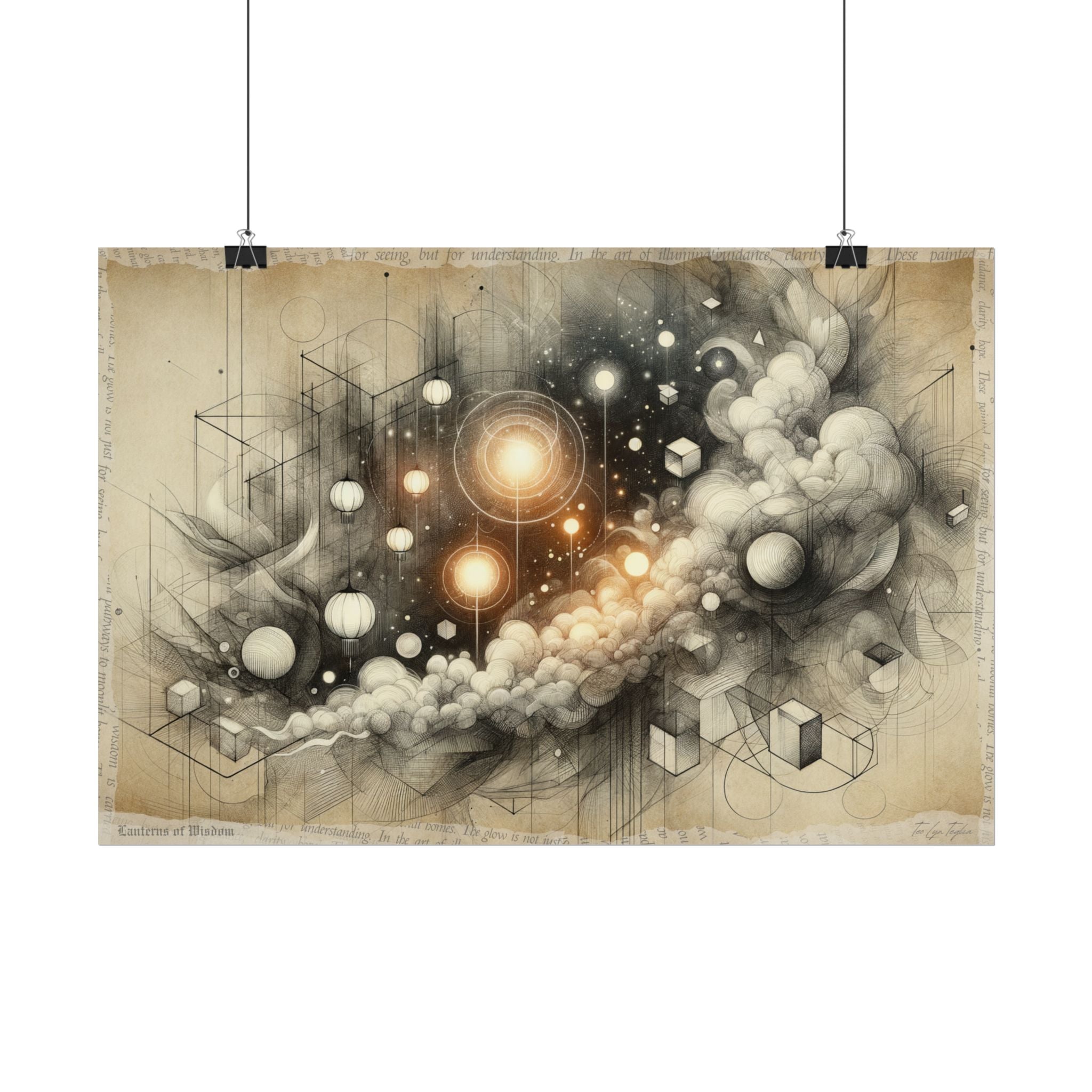 Lanterns in Abstract Verse - Art Print by Teo Teglia Art