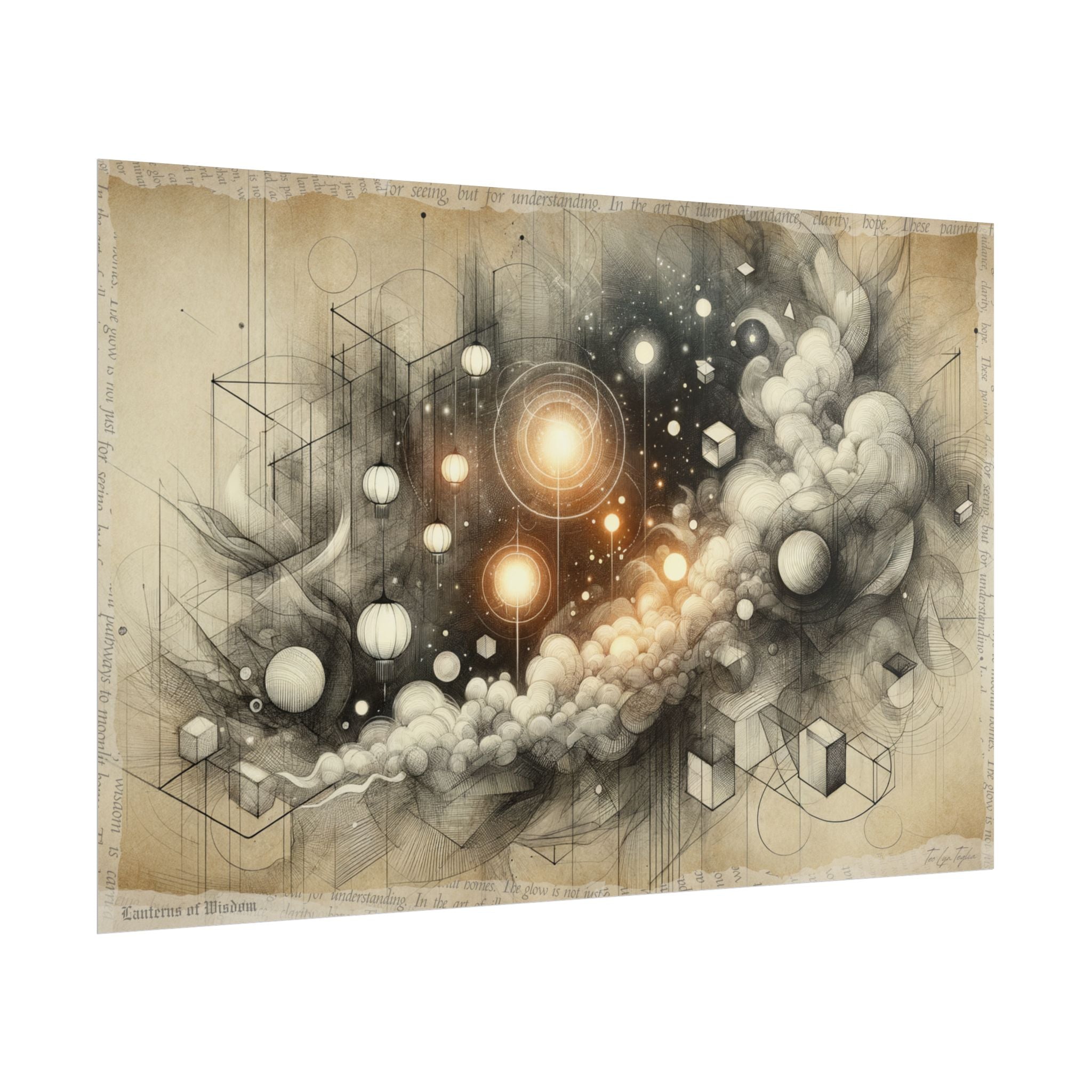 Lanterns in Abstract Verse - Art Print by Teo Teglia Art