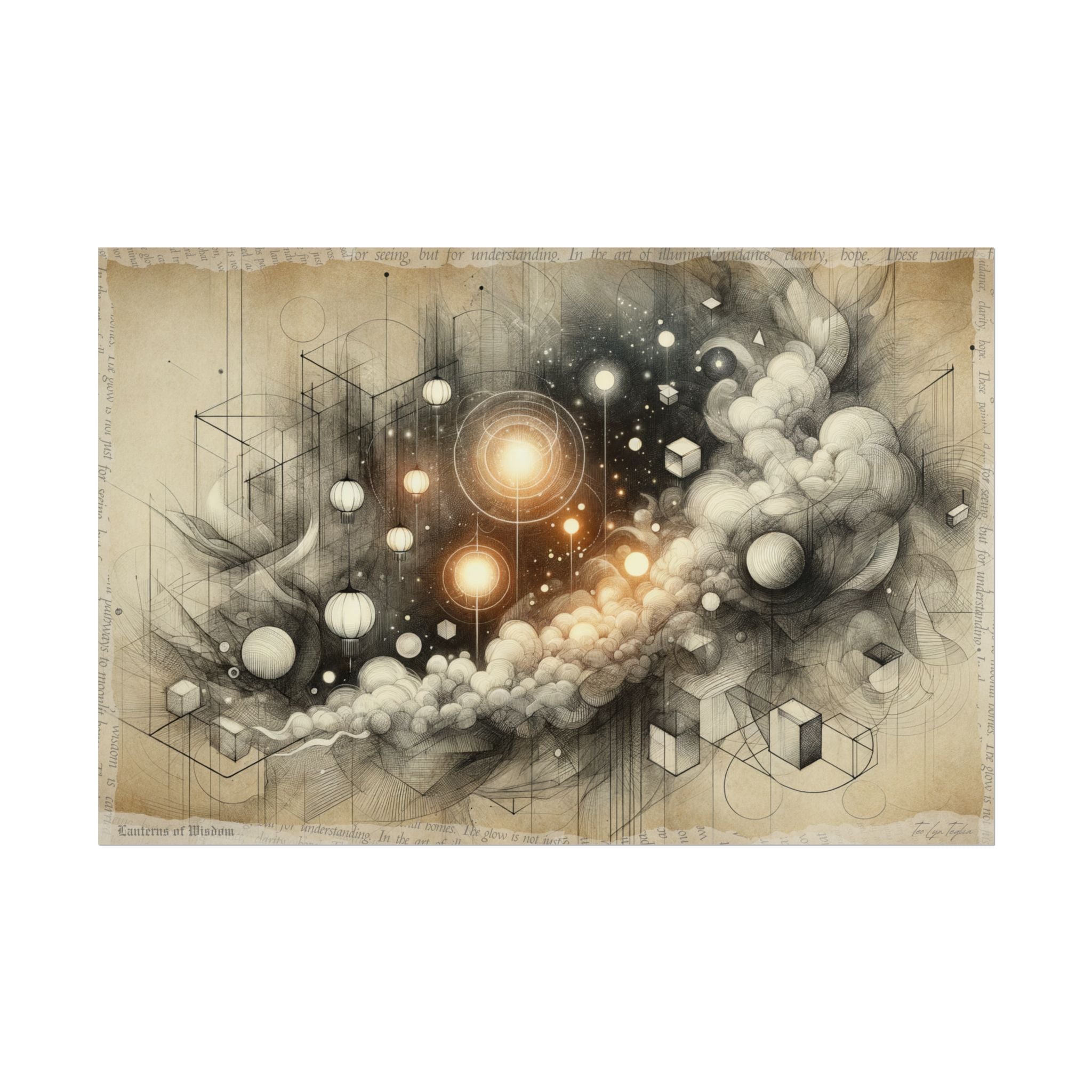 Lanterns in Abstract Verse - Art Print by Teo Teglia Art