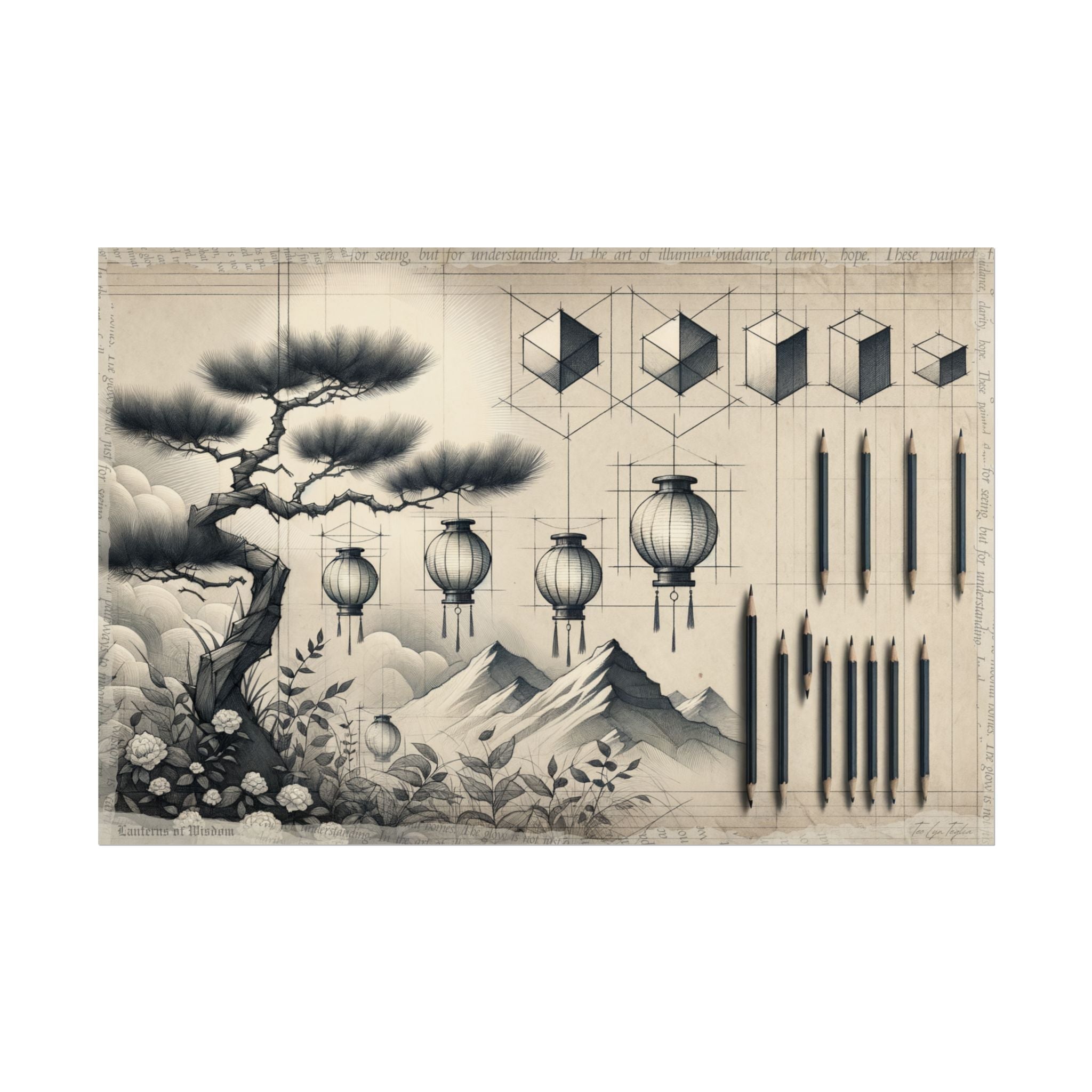 "Morphing Geometry Dreamscape" - Art Print by Teo Teglia Art