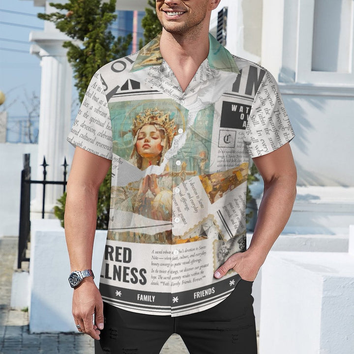 Santo Niño - Cuban Collar Shirt by Teo Teglia Art