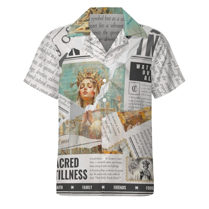 Santo Niño - Cuban Collar Shirt by Teo Teglia Art