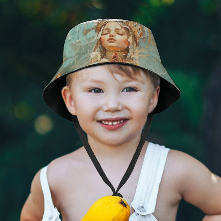 Santo Niño - Devotional Kids' Bucket Hat by Teo Teglia Art