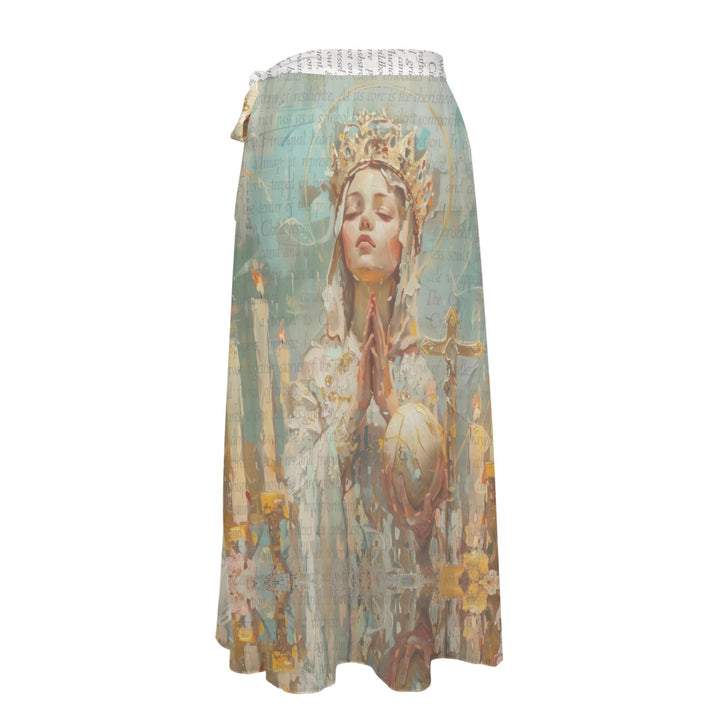 Santo Niño - Knot - Side Beach Cover Up Wrap by Teo Teglia Art