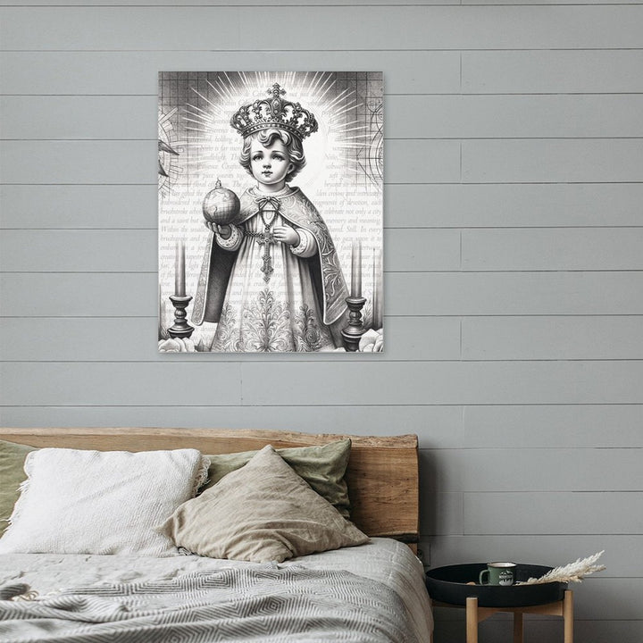 Santo Nino - Pencil Sketch Canvas by Teo Teglia Art