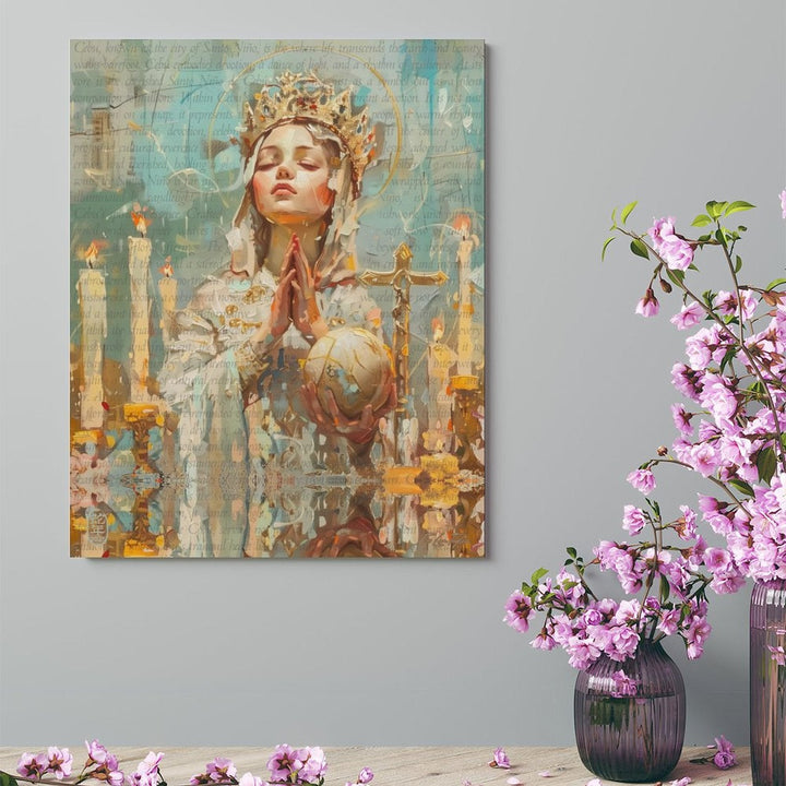 Santo Niño - Sacred Canvas Painting by Teo Teglia Art