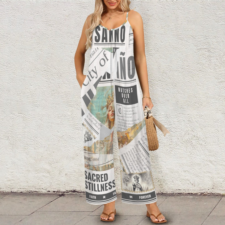 Santo Niño - Wide Leg Pocket Jumpsuit by Teo Teglia Art