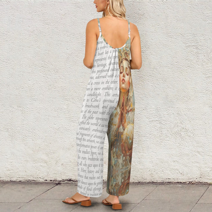 Santo Niño - Wide Leg Pocket Jumpsuit by Teo Teglia Art