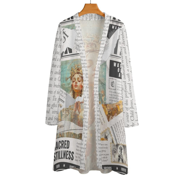 Santo Niño - Women's Mid - Length Cardigan by Teo Teglia Art