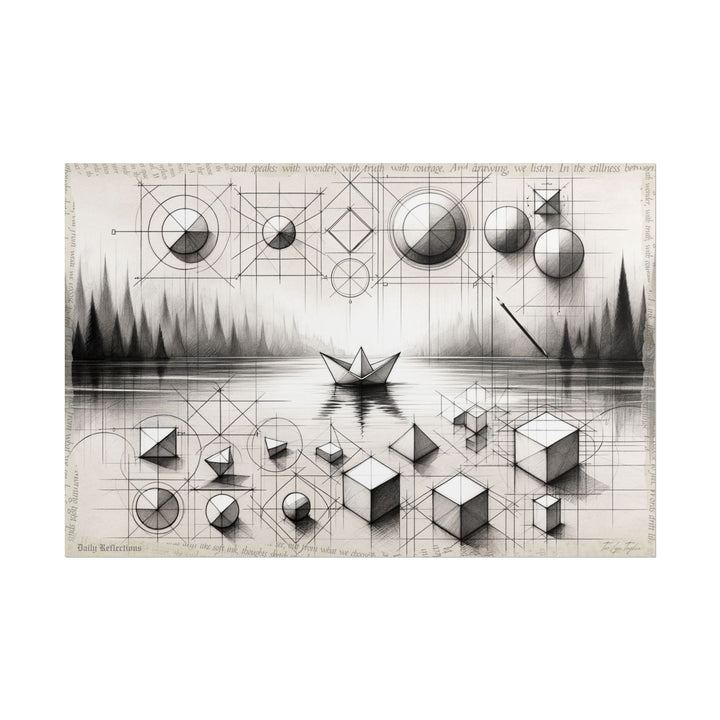 Stillness Sketched in Geometry - Art Print by Teo Teglia Art