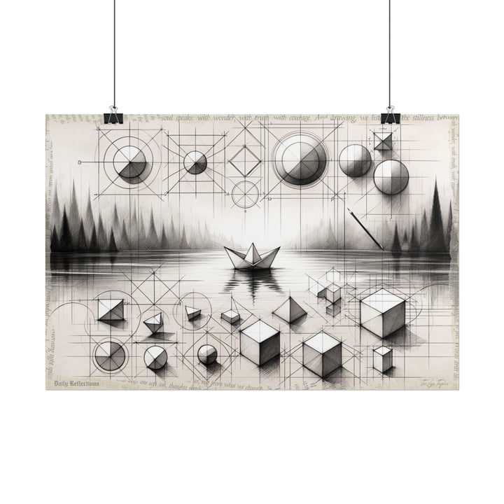 Stillness Sketched in Geometry - Art Print by Teo Teglia Art