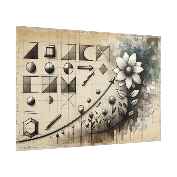 ✏️ Subtle Growth, Raw Canvas - Art Print by Teo Teglia Art