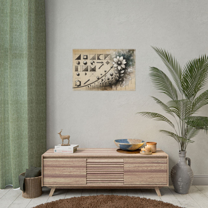 ✏️ Subtle Growth, Raw Canvas - Art Print by Teo Teglia Art