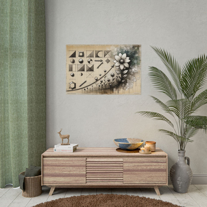 ✏️ Subtle Growth, Raw Canvas - Art Print by Teo Teglia Art