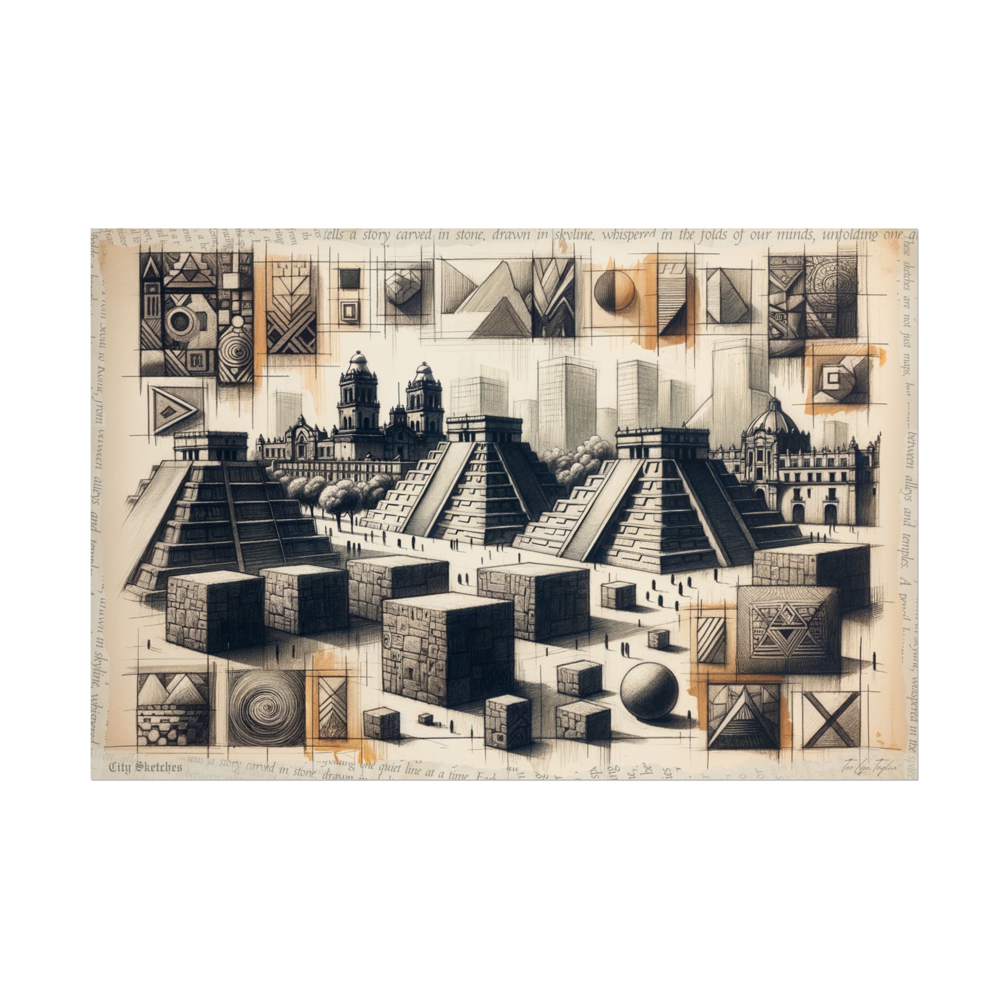 ✏️ Temporal Merge: Mexico Reverie - Art Print by Teo Teglia Art