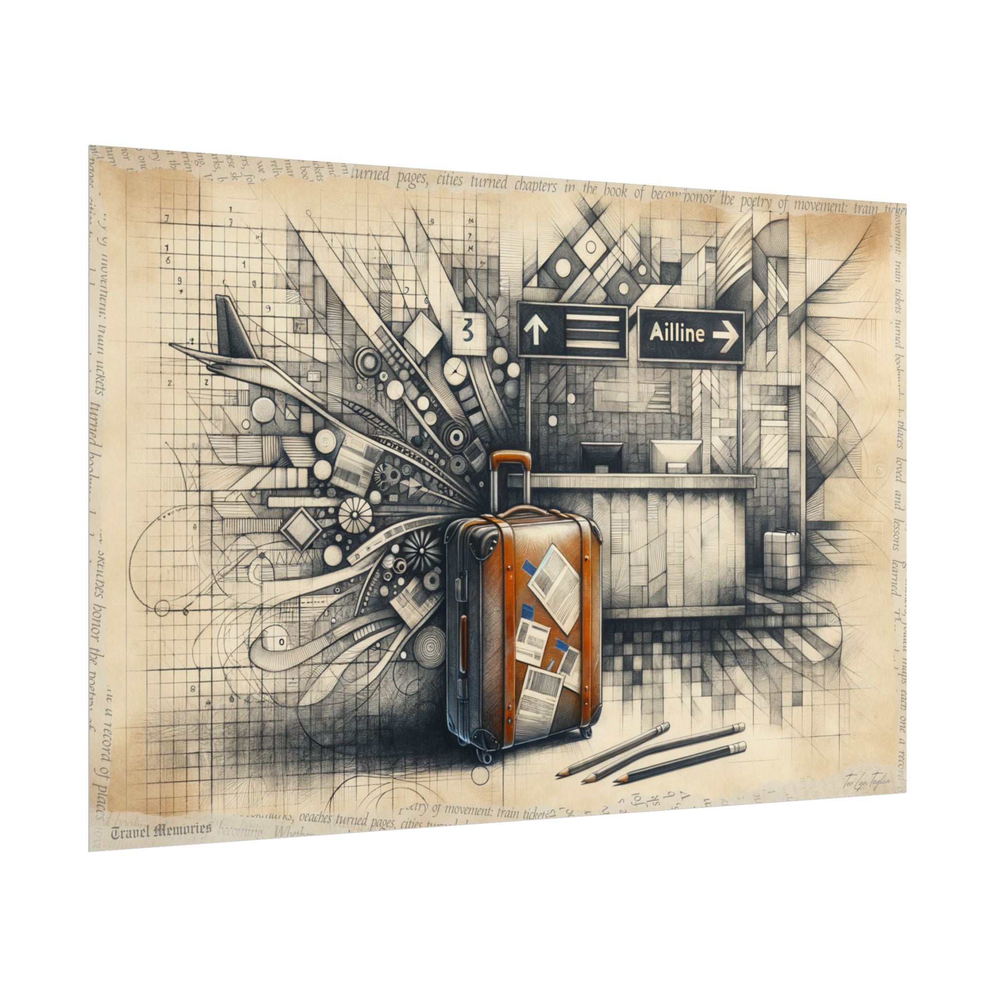 Transitioning Geometric Voyage - Art Print by Teo Teglia Art