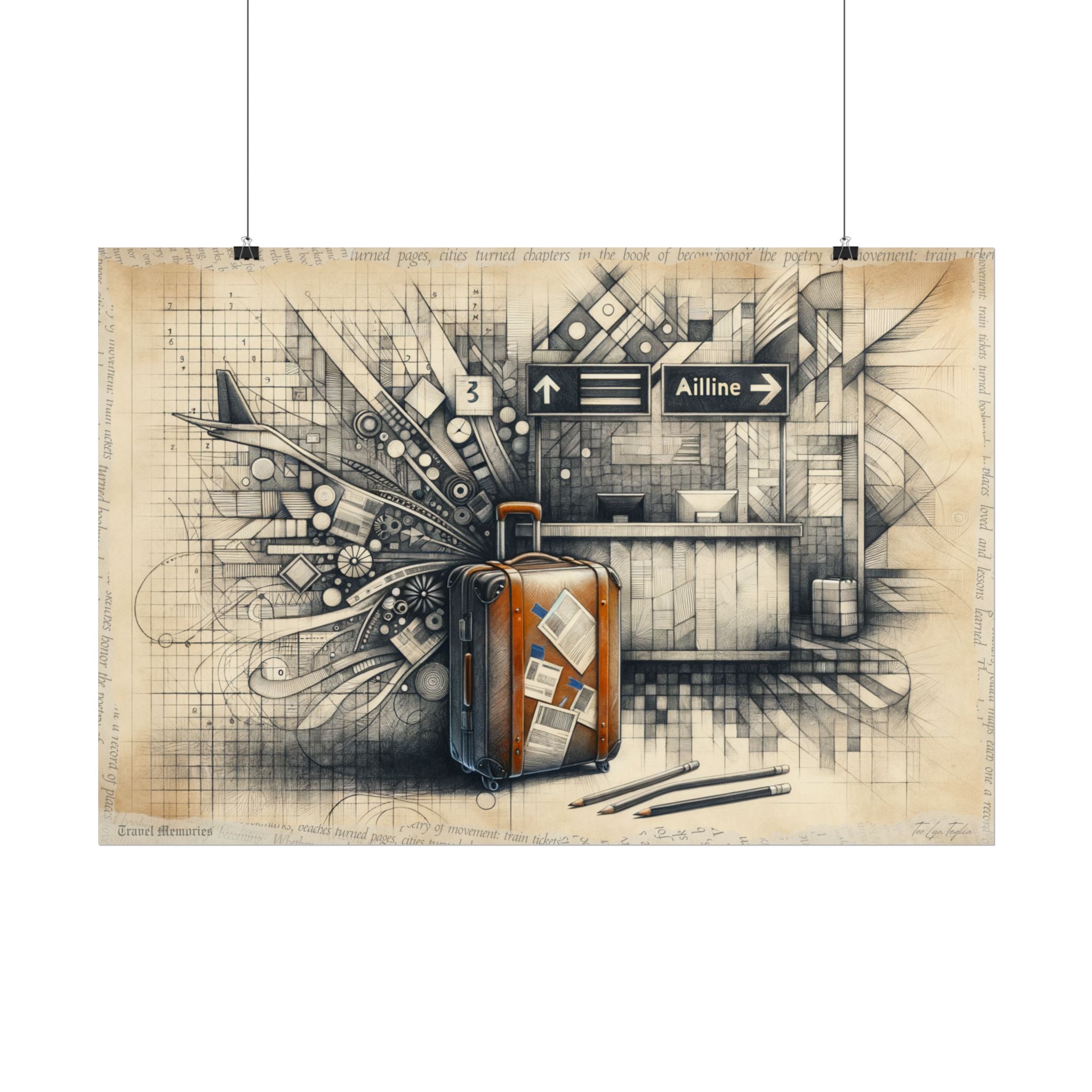 Transitioning Geometric Voyage - Art Print by Teo Teglia Art