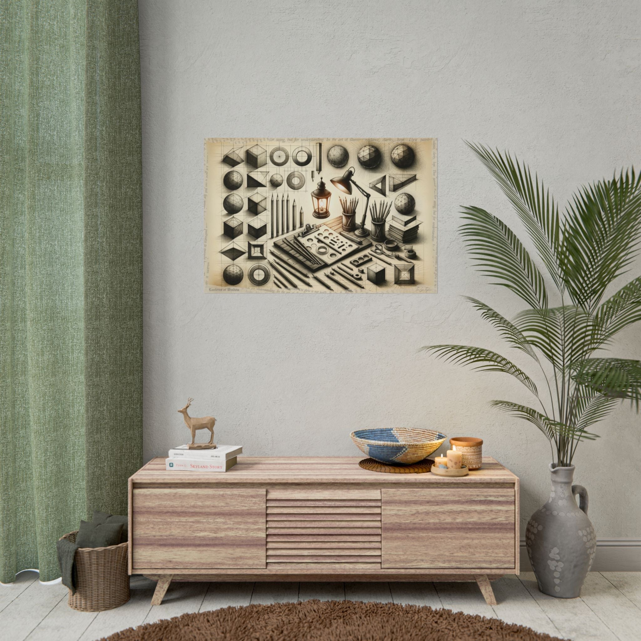 Whispers of Geometric Dawn - Art Print by Teo Teglia Art