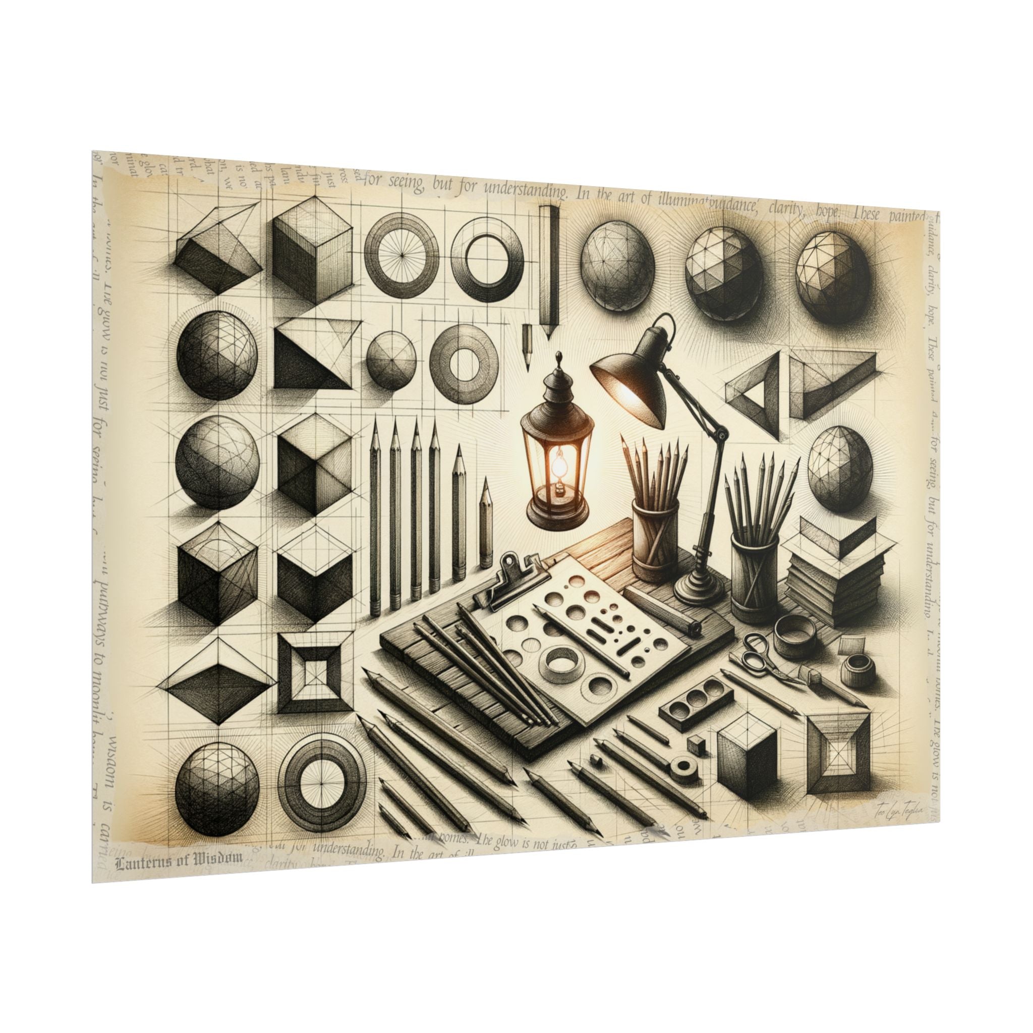 Whispers of Geometric Dawn - Art Print by Teo Teglia Art