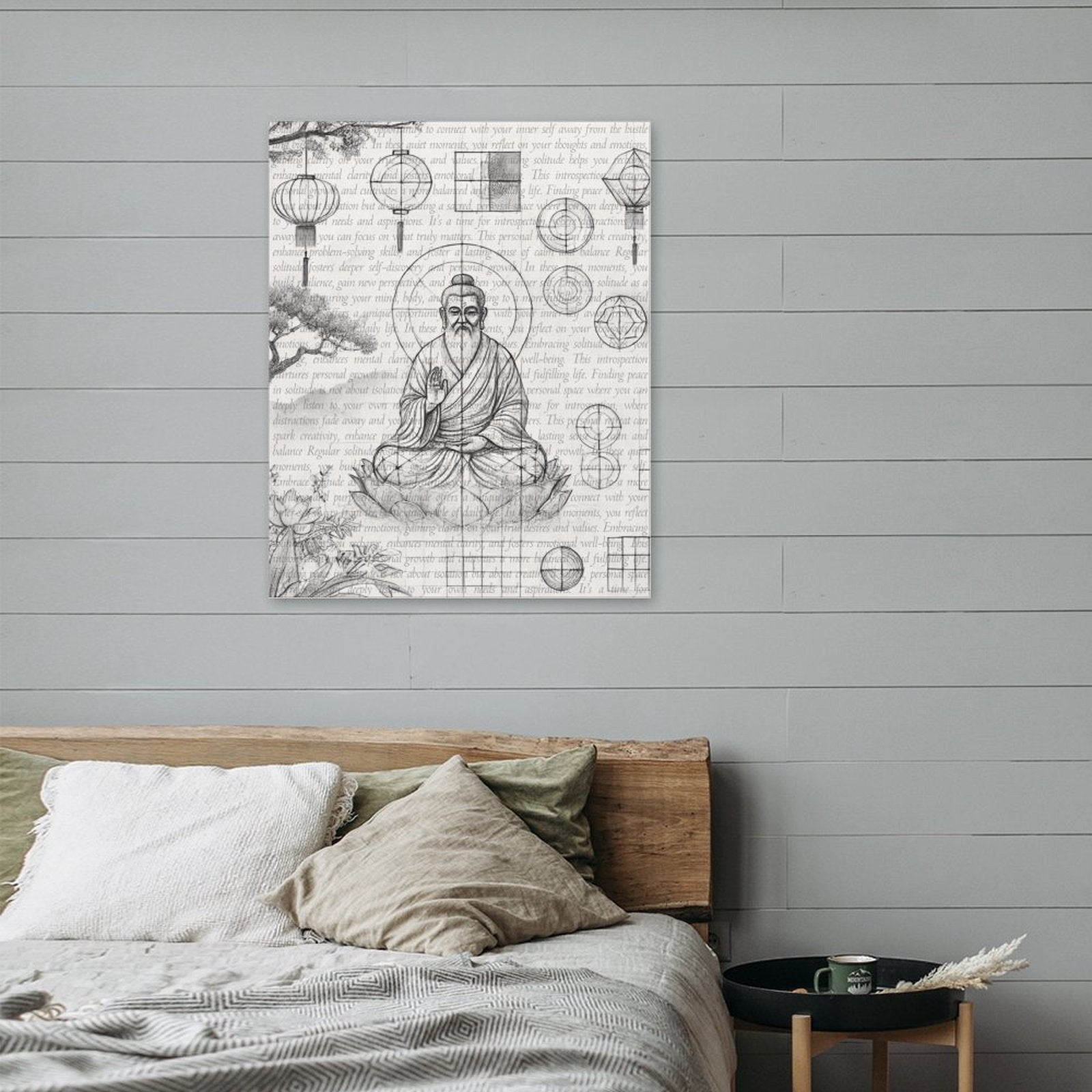 Whispers of Stillness - Pencil Sketch on Canvas by Teo Teglia Art