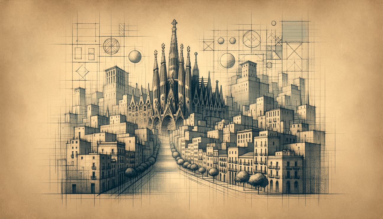 Barcelona's Evolution: From Geometry to Majesty - Teo Teglia Art