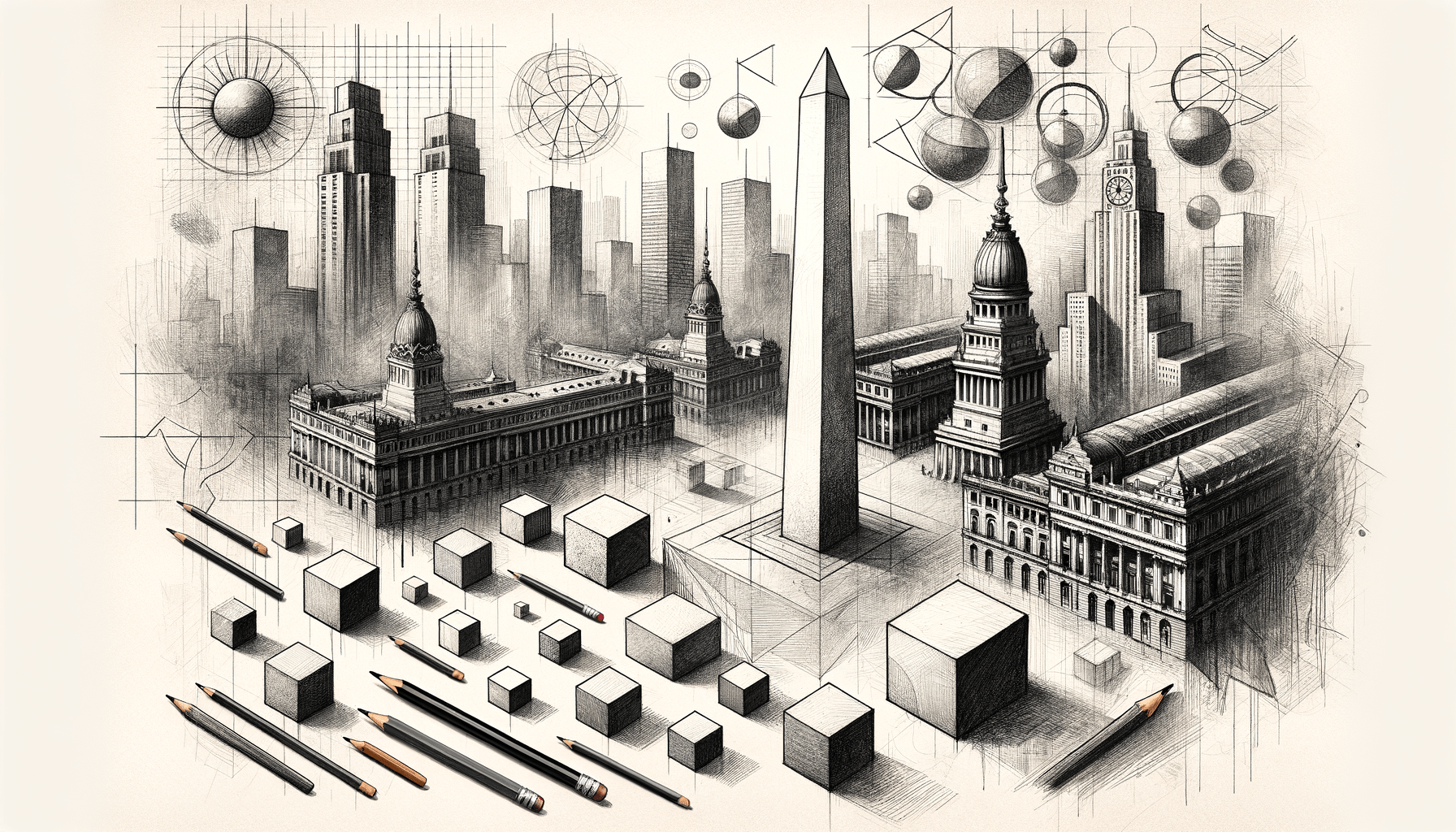 Buenos Aires in Pencil: From Shapes to Skylines - Teo Teglia Art