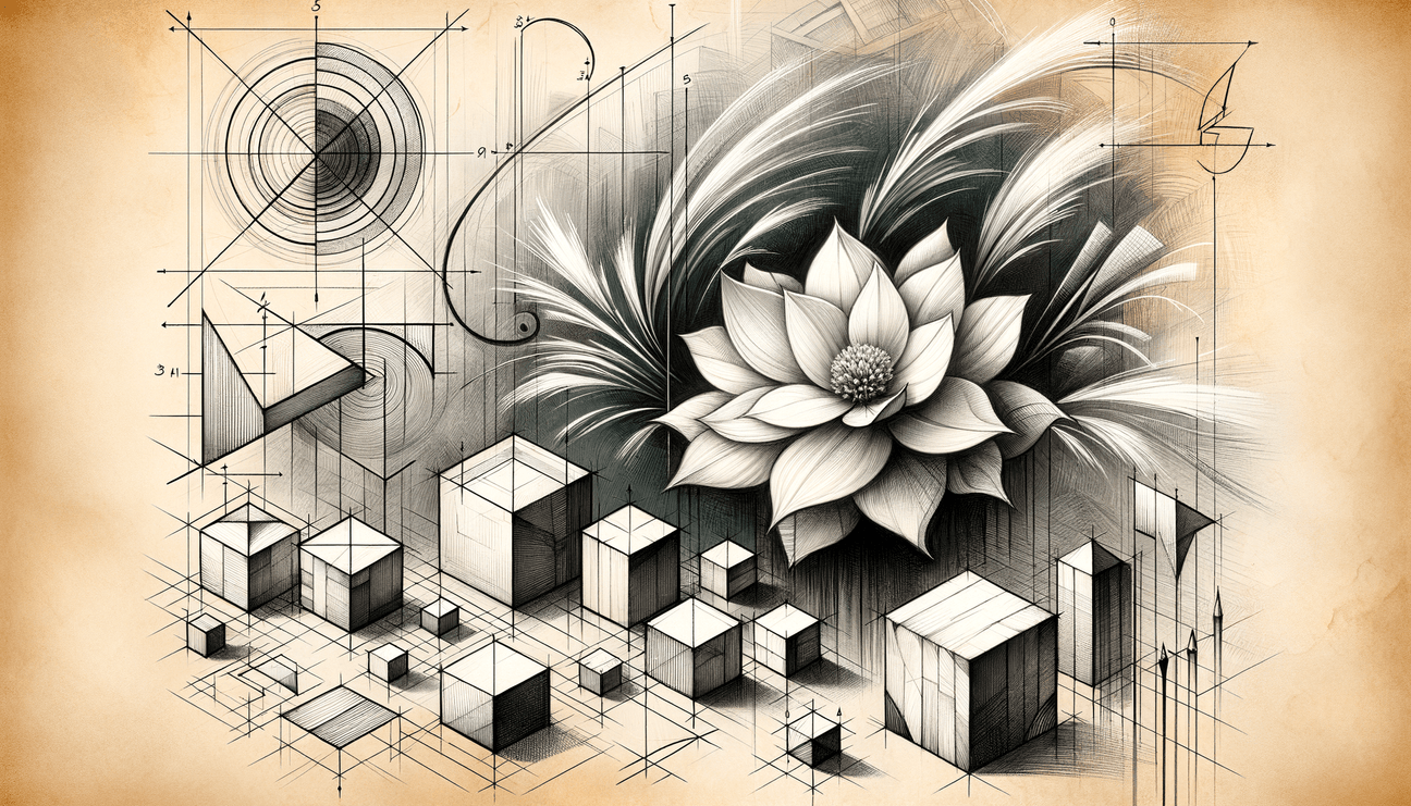 Camellia Courage: A Dreamlike Journey from Geometry to Admiration - Teo Teglia Art