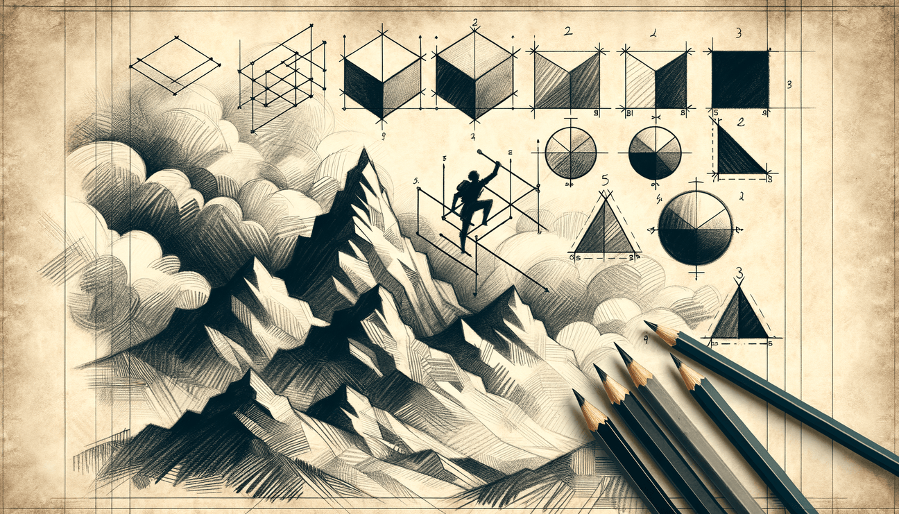 Courage in Pencil Strokes: A Mountain Climber's Tale - Teo Teglia Art