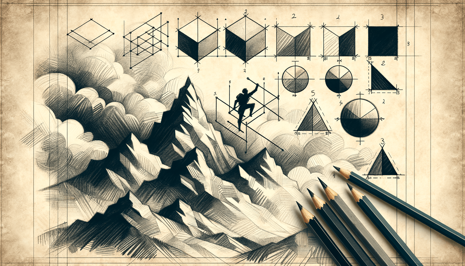 Courage in Pencil Strokes: A Mountain Climber's Tale - Teo Teglia Art
