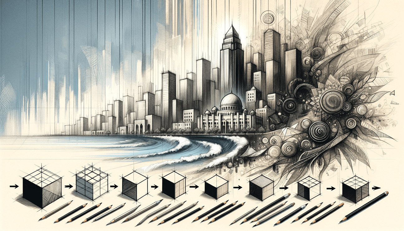 Dubai's Skyline: A Pencil Journey from Basics to Brilliance - Teo Teglia Art