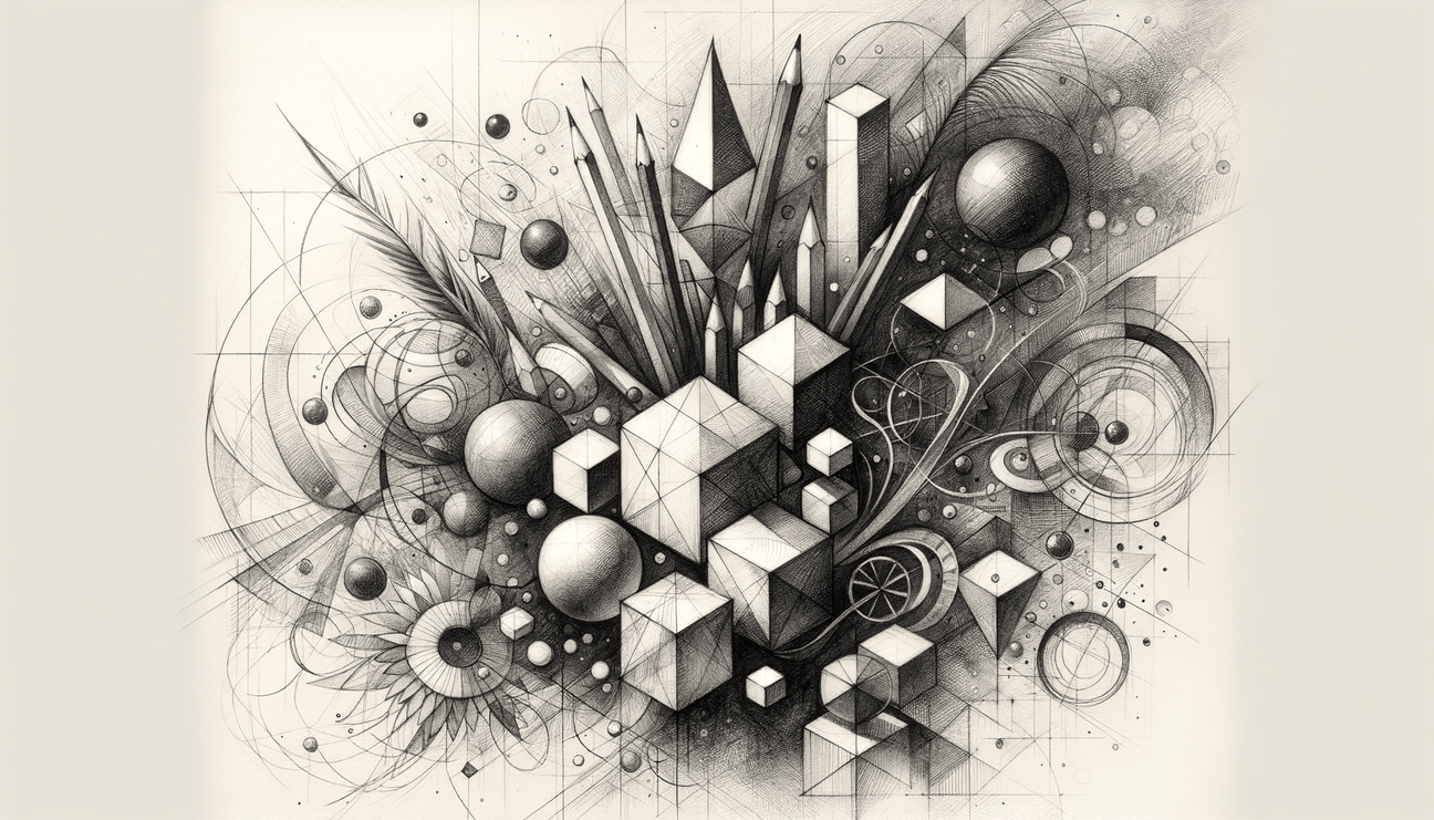 Emerging Growth: A Tree Birthed from Abstract Geometry - Teo Teglia Art