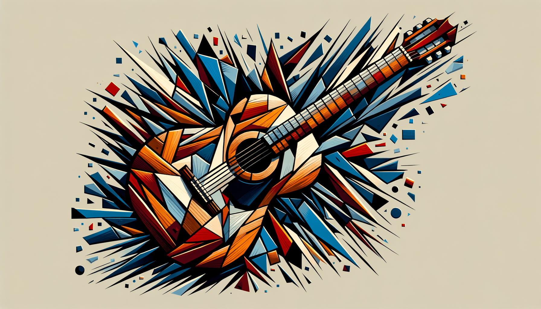 Fractured Melodies: A Cubist Serenade - Teo Teglia Art