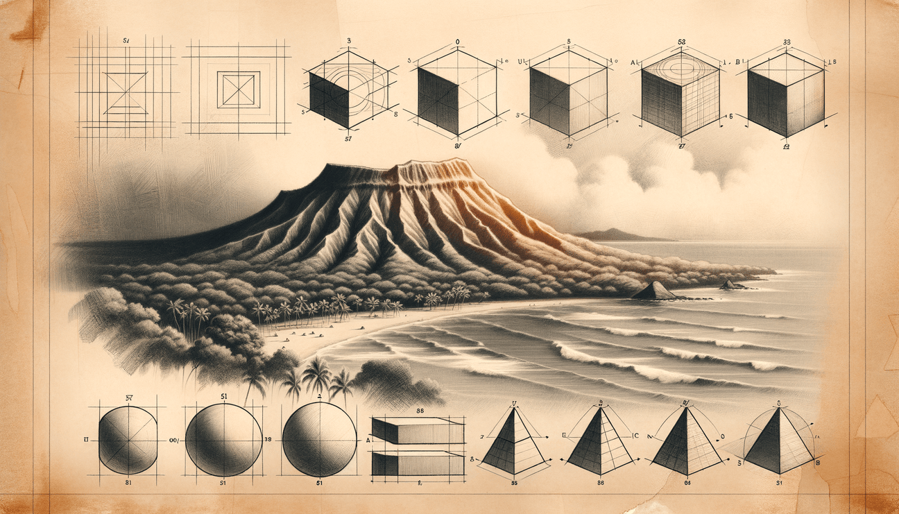 Honolulu's Diamond Head: A Journey from Shape to Sketch - Teo Teglia Art