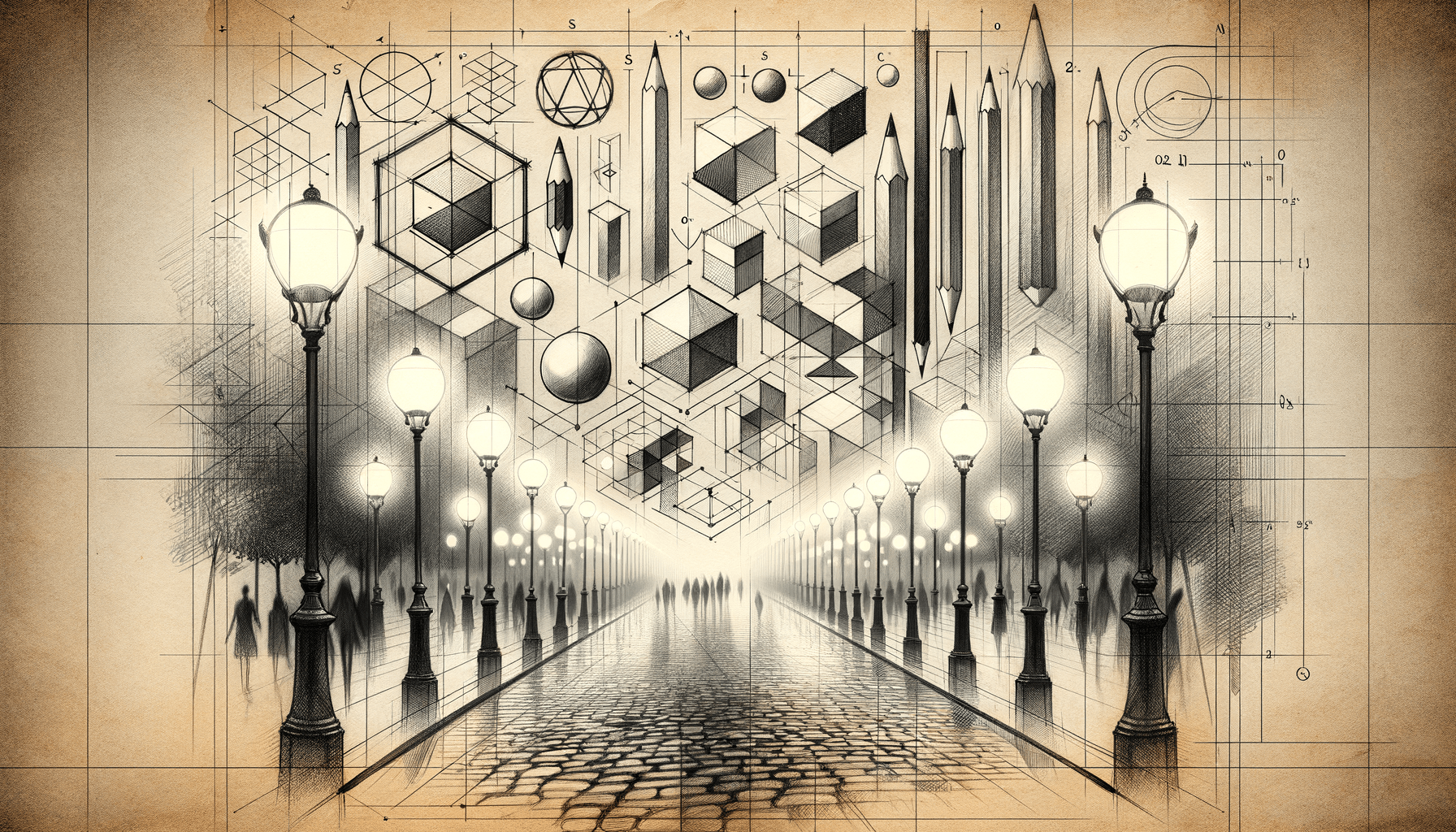 Lanterns in Harmony: A Sketchbook City Symphony - Teo Teglia Art