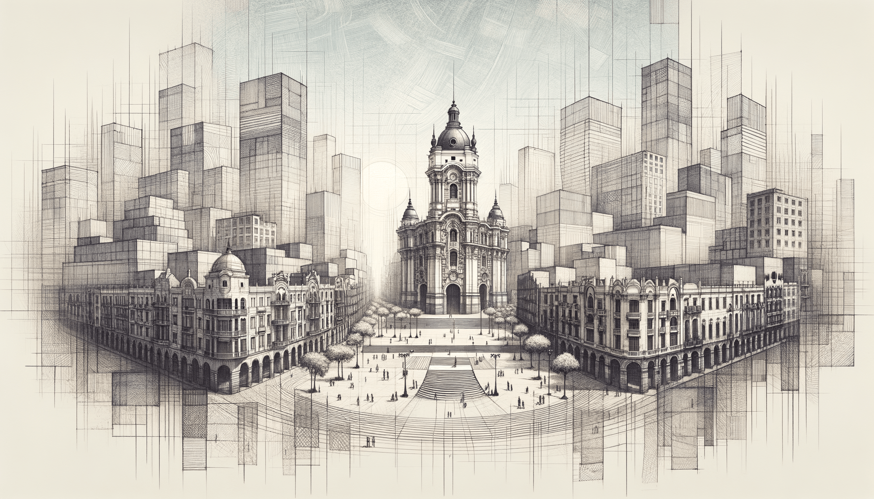 Lima, Peru: From Shapes to Cityscapes - A Pencil Journey - Teo Teglia Art