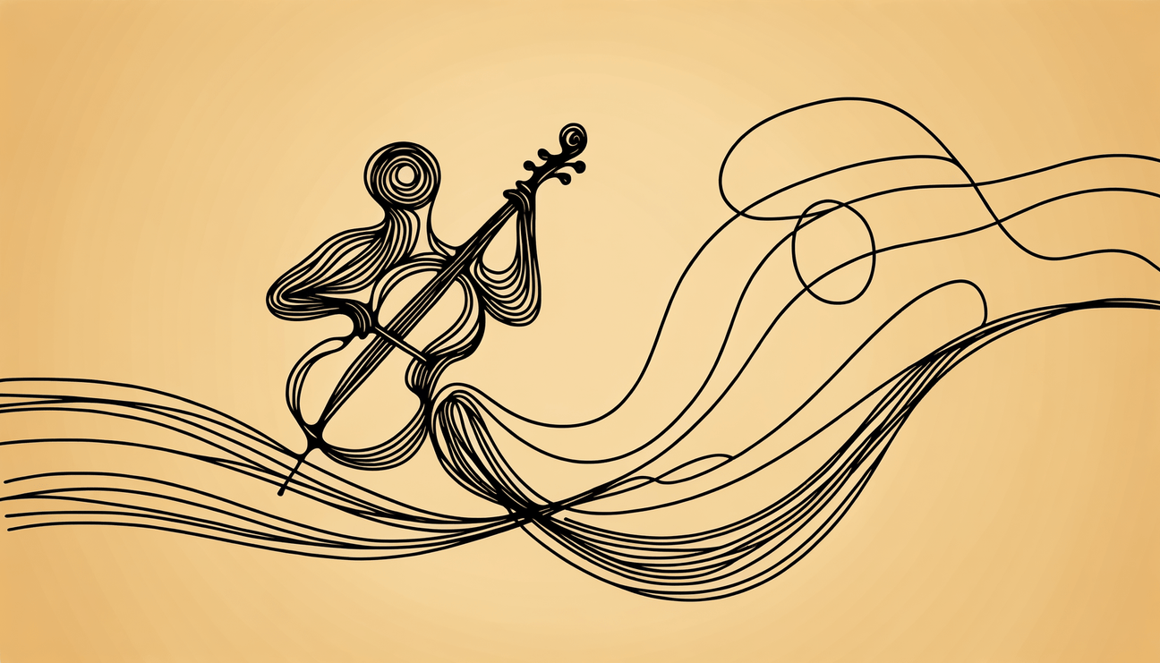 Melodic Strokes: A One-Line Symphony in Art - Teo Teglia Art