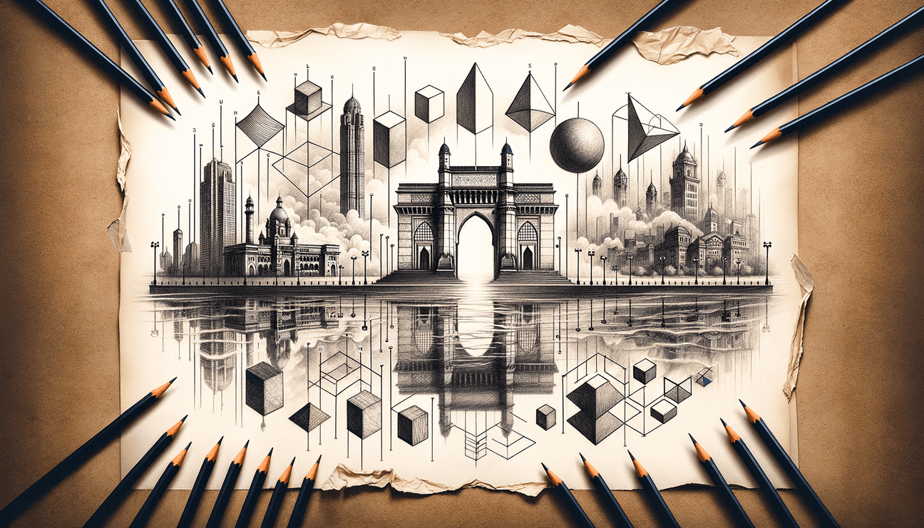 Mumbai's Metamorphosis: From Basic Shapes to Surreal Cityscape - Teo Teglia Art