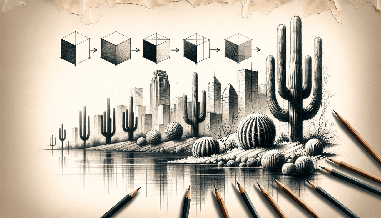 Phoenix Rising: A Pencil Sketch Journey in Arizona - Teo Teglia Art