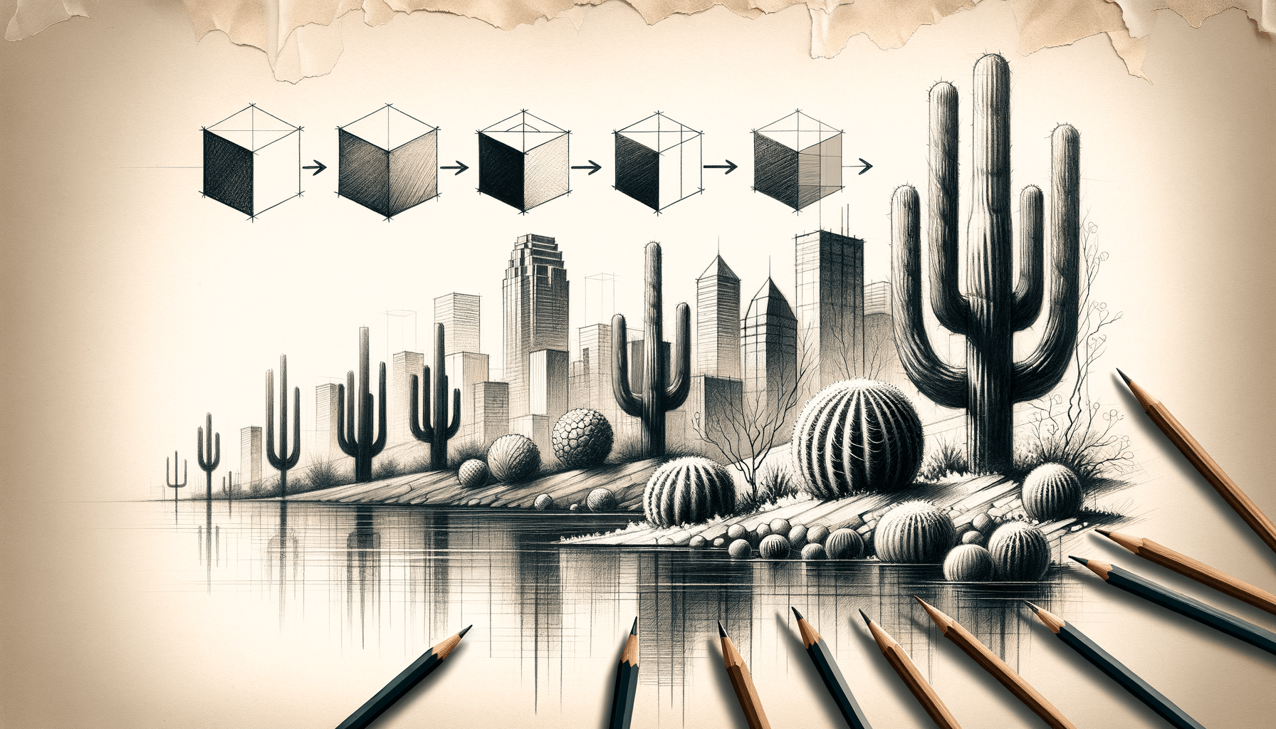 Phoenix Rising: A Pencil Sketch Journey in Arizona - Teo Teglia Art