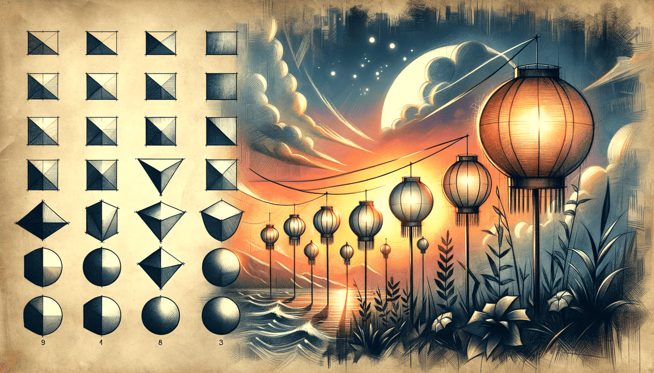 Radiant Blessings: Sketching Gratitude at Dusk - Teo Teglia Art