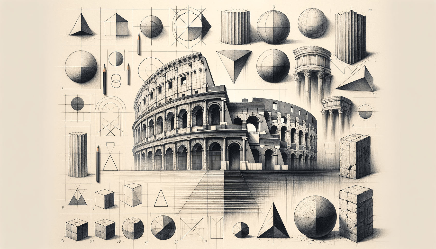 Rome's Geometry: From Basic Sketch to Italian Masterpiece - Teo Teglia Art