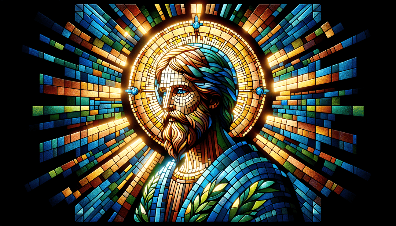 Sacred Shards: A Radiant Mosaic of Faith - Teo Teglia Art