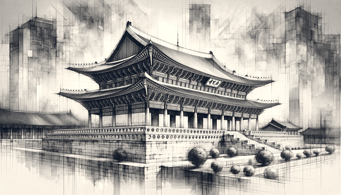 Seoul's Palace: From Abstract to Exquisite in Pencil - Teo Teglia Art