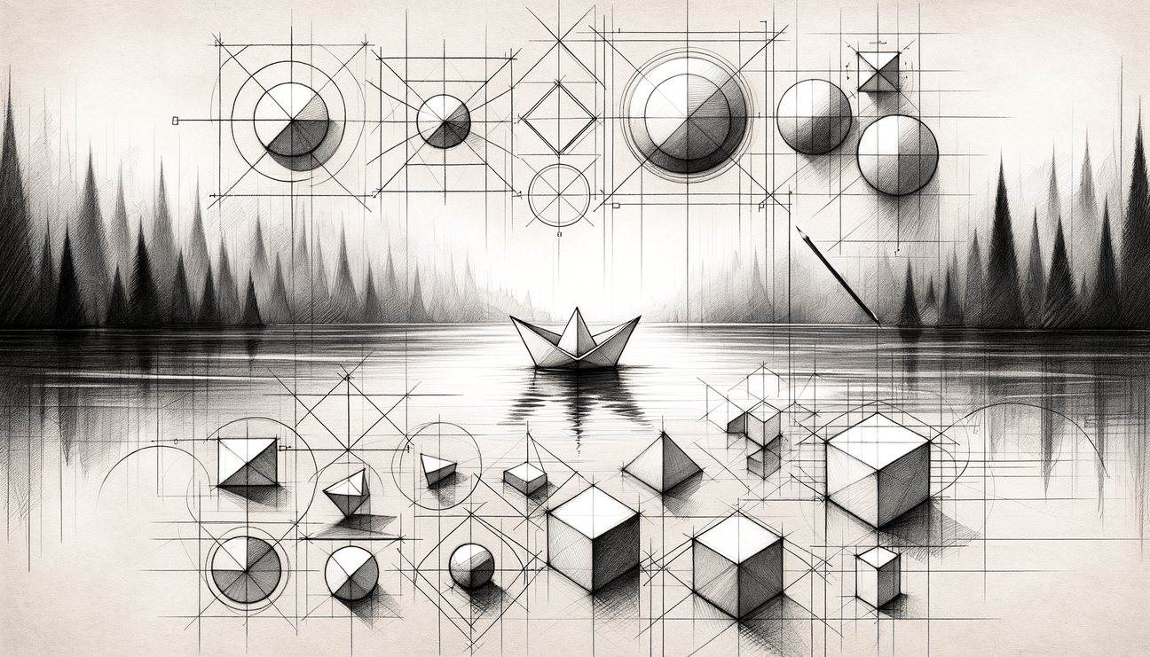 Serenity Sketched: Peaceful Geometry to Lake Tranquillity - Teo Teglia Art