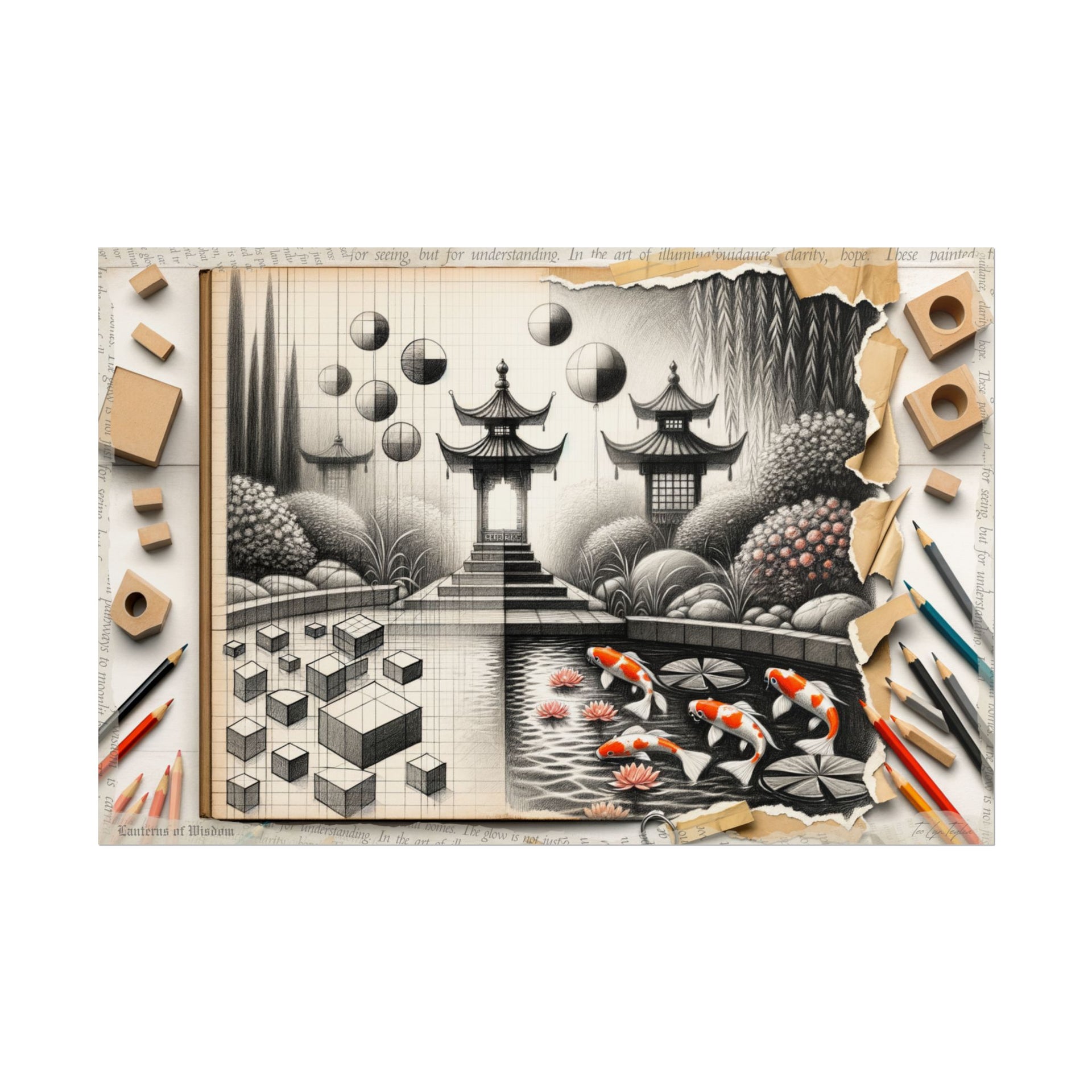 "Geometry's Peaceful Awakening" - Art Print