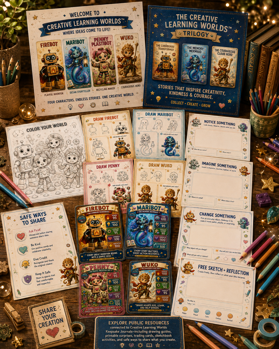 Creative Learning Worlds bonus resources and creative extras