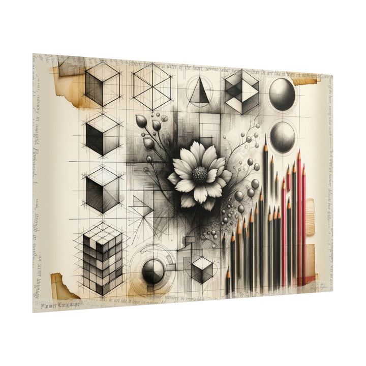 "Alchemy of Lines and Petals" - Art Print by Teo Teglia Art