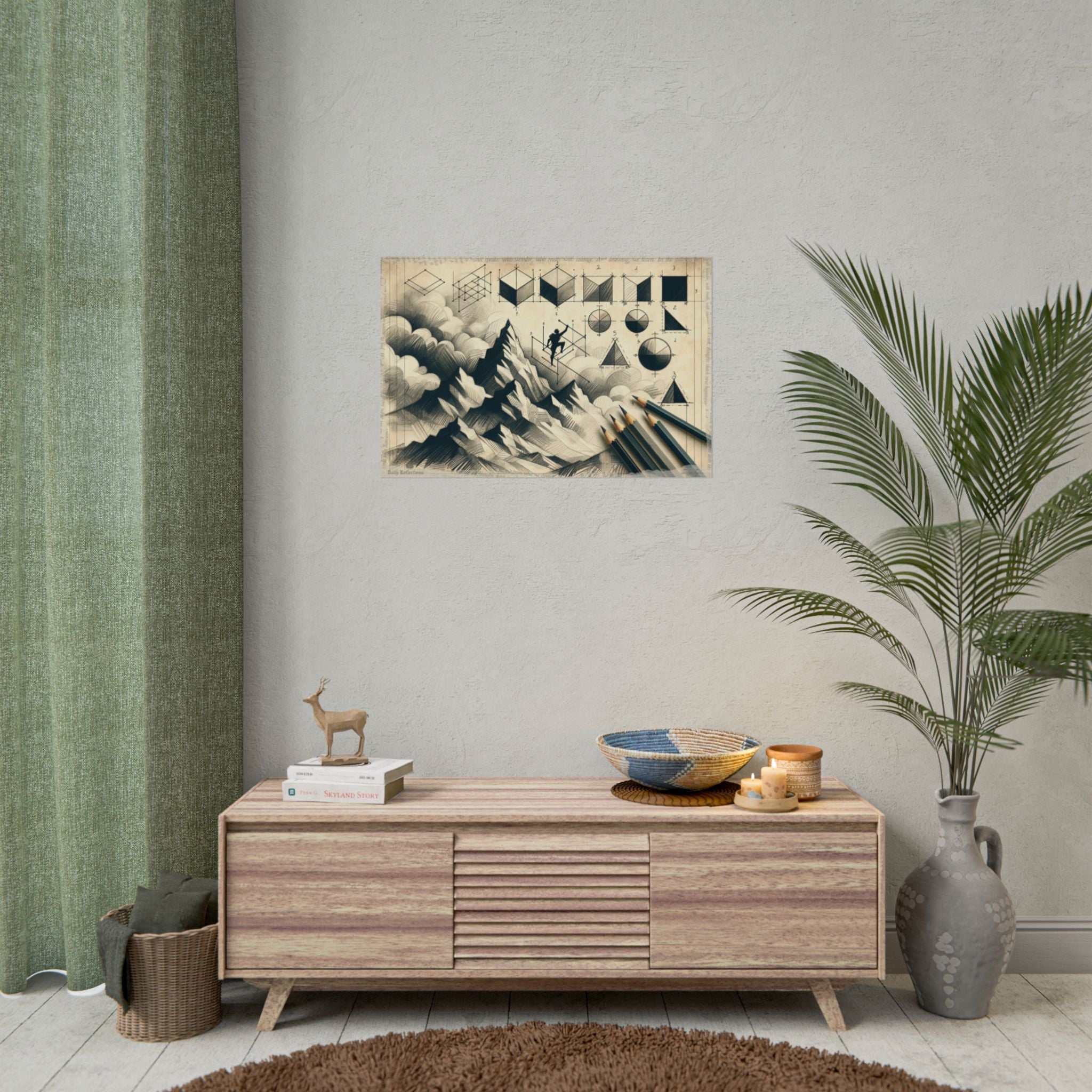 Ascending Geometry Dreamscape - Art Print by Teo Teglia Art