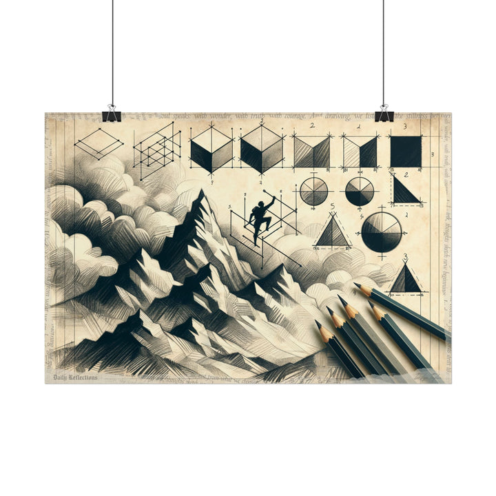 Ascending Geometry Dreamscape - Art Print by Teo Teglia Art
